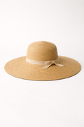 Voura natural straw wide brim sun hat holiday beach white studio background