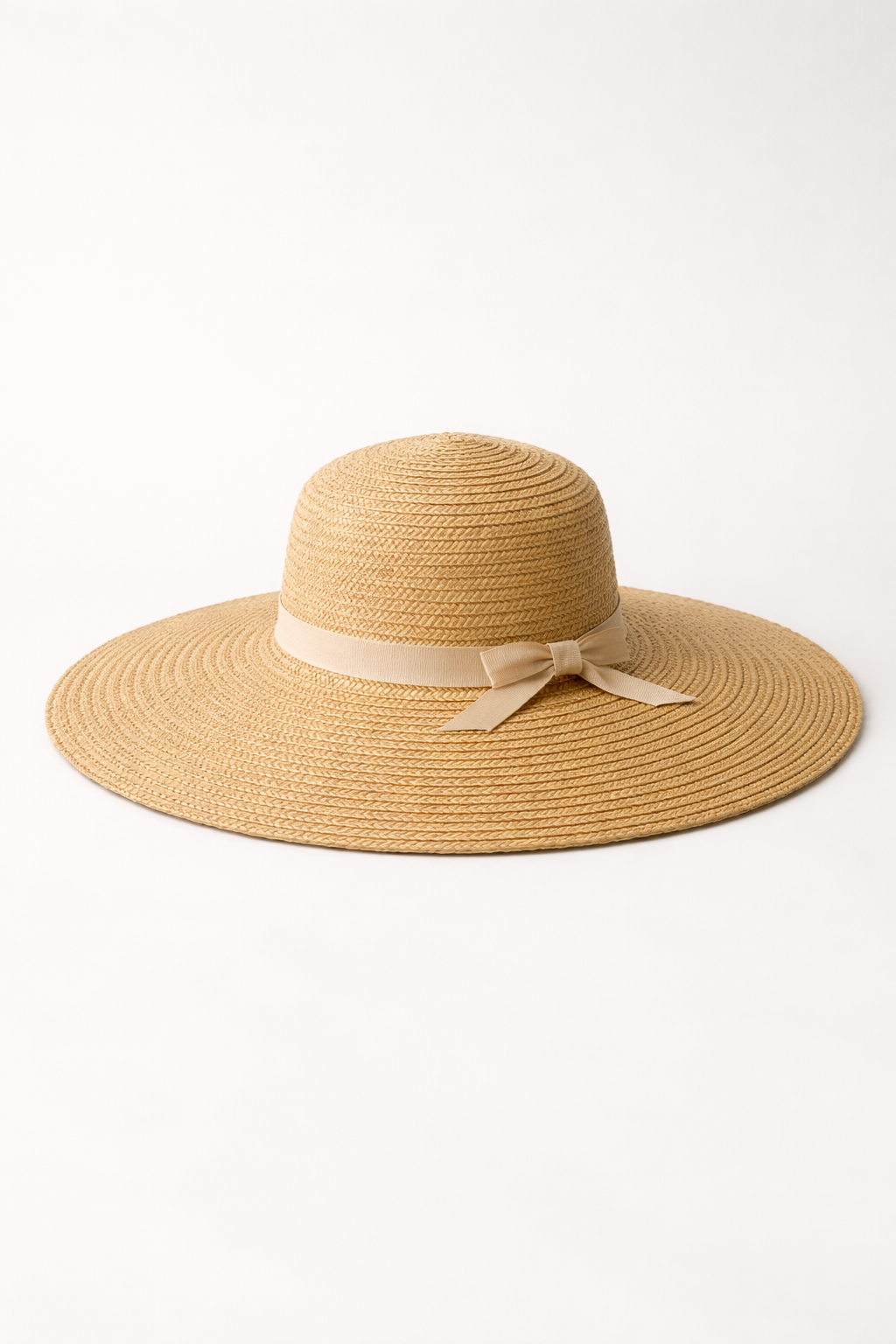 Voura natural straw wide brim sun hat holiday beach white studio background