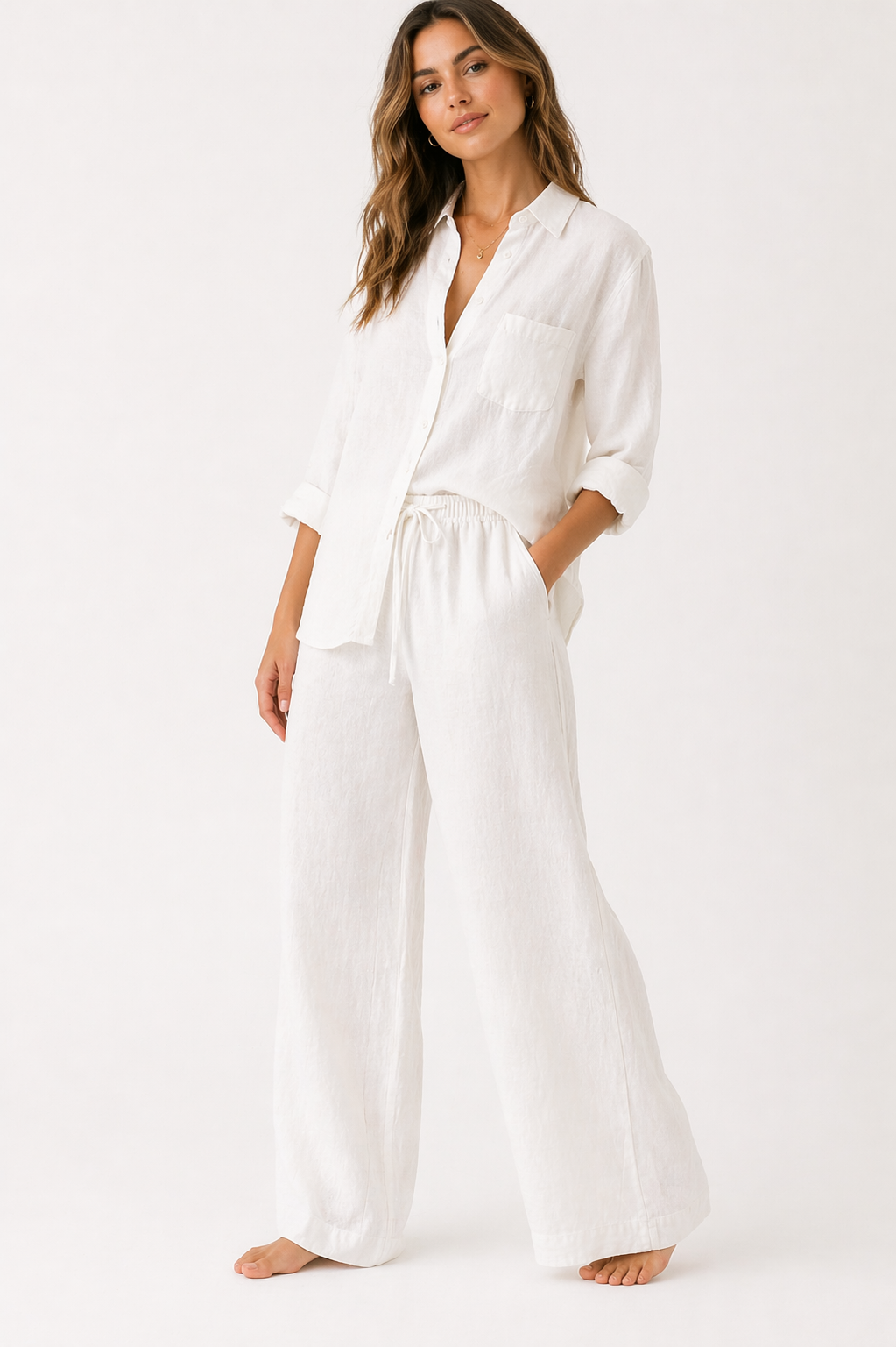 Co-ord Set | Shirt & Wide-Leg Trousers | Holiday Outfit