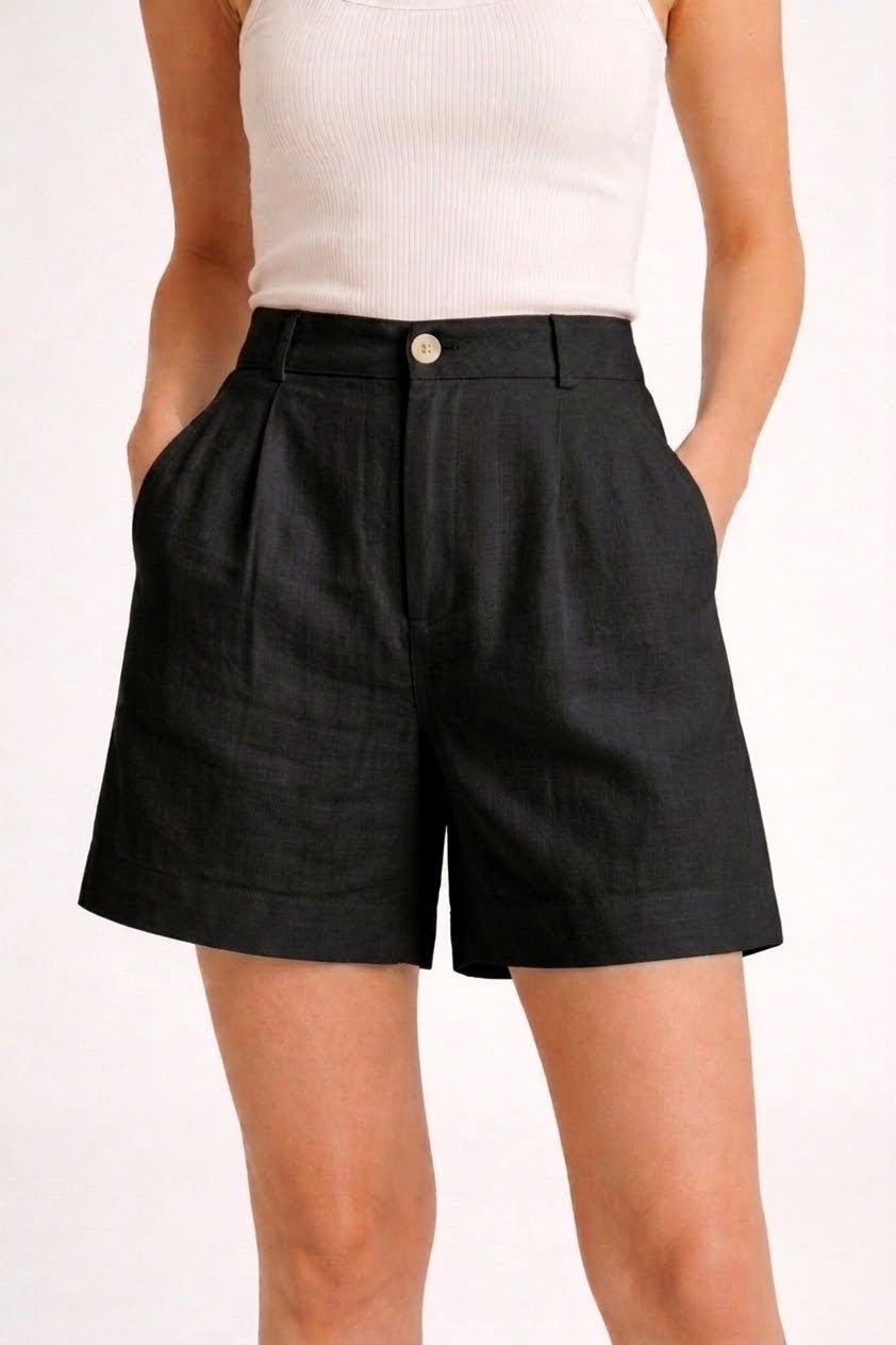 Linen Shorts | High Waist | Summer Casual